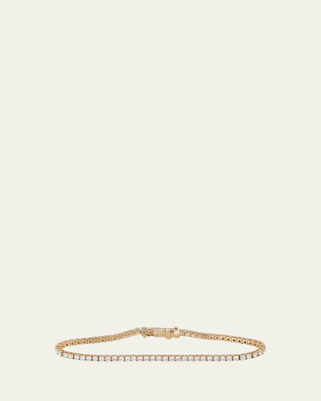 Bezel-Set Diamond Tennis Bracelet